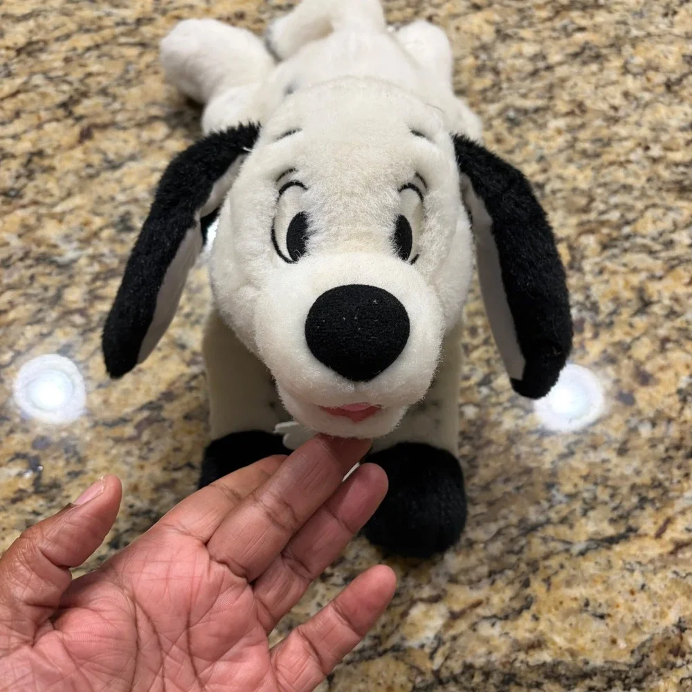 Disney 101 Dalmatians Little Dipper Plush Spotted Dog Blue Collar 16 Inch